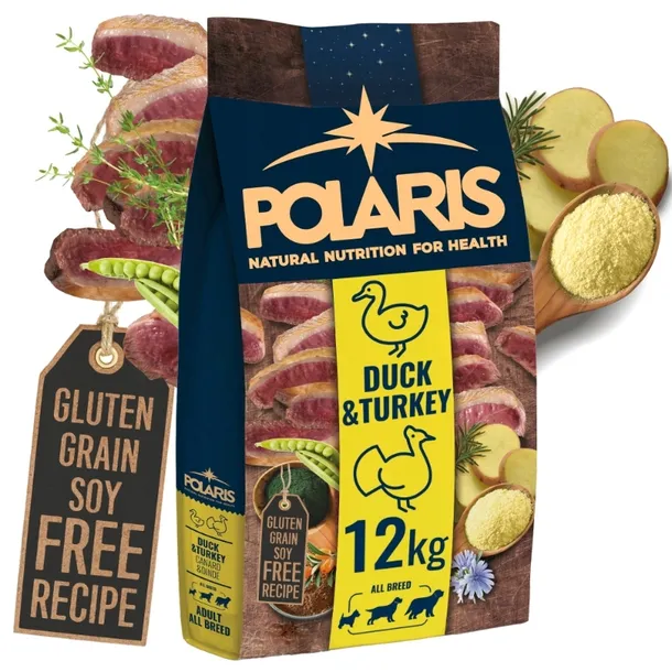 Sucha Karma Dla Psa Bez Zbóż 12kg Kaczka i Indyk Polaris Super Premium