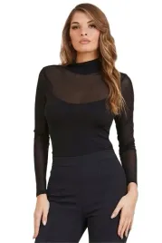 marciano-guess-czarna-bluzka-z-tiulowa-wstawka-i-stojka-xxs-gga