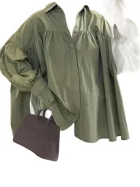 luzna-koszula-damska-z-falbanami-na-rekawach-khaki-m-1la