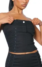 prettylittlething-top-damski-czarny-casual-40-egp