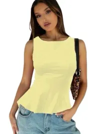 shein-zolty-bluzka-na-ramiaczkach-z-rozkloszowanym-dolem-m-1kc