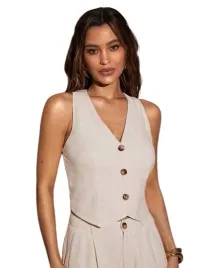 shein-bezowy-len-top-z-guzikami-i-dekoltem-w-szpic-m-1ja