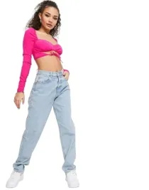 damski-rozowy-top-wiazany-marszczenia-38-1rnb