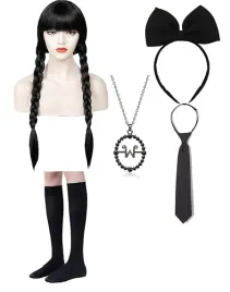 peruka-z-warkoczami-wednesday-z-dodatkami-na-halloween-czarna-dlugosc-68cm
