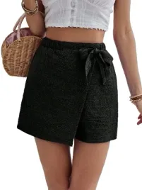 shein-czarne-krotkie-spodnico-spodenki-z-wiazaniem-40-42-1-a