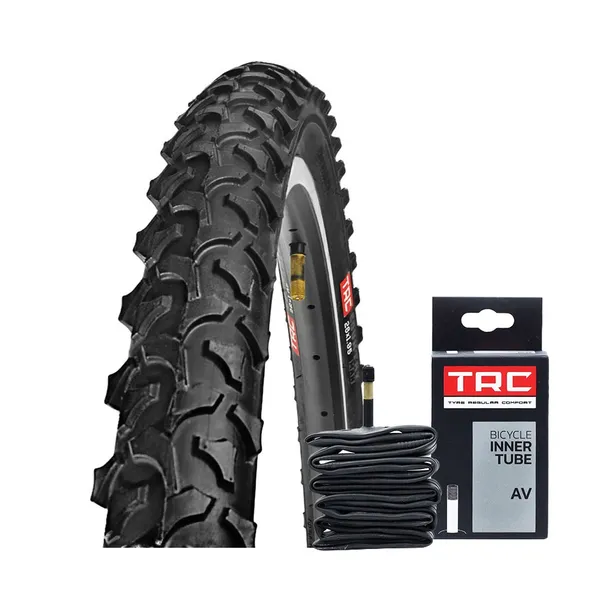 Opona rowerowa 24 TRC 24x1.95 54-507 MOCNA + dętka do roweru AV48 ZESTAW