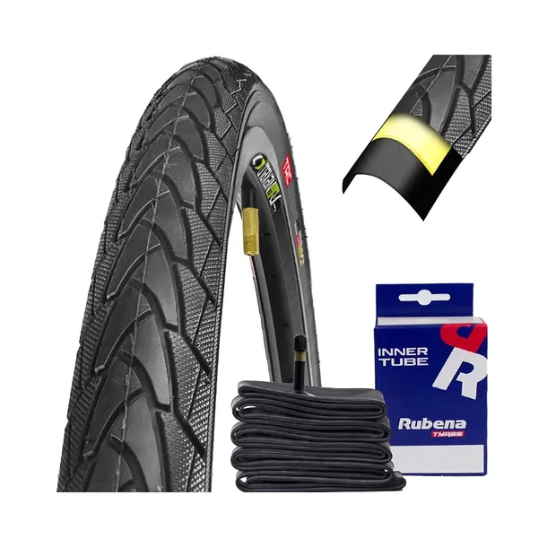Opona rowerowa 28 TRC 700 x 35C 37-622 + dętka do roweru AV40 ANTYPRZEBICIE