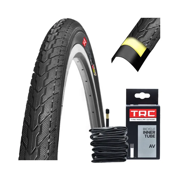 Opona rowerowa 28 TRC i dętka ZESTAW 28x1.75 47-622 WKŁADKA ANTYPRZEBICIOWA