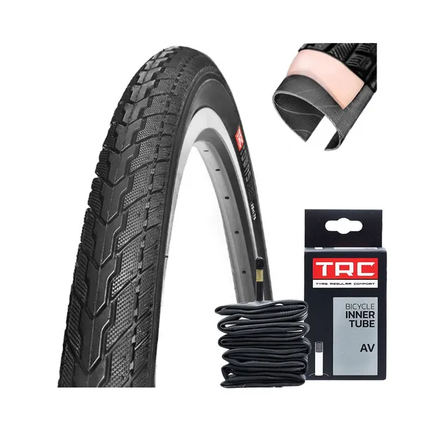 Opona rowerowa 26 TRC 26x1.75 ANTYPRZEBICIOWA 47-559 + dętka AV48 ZESTAW
