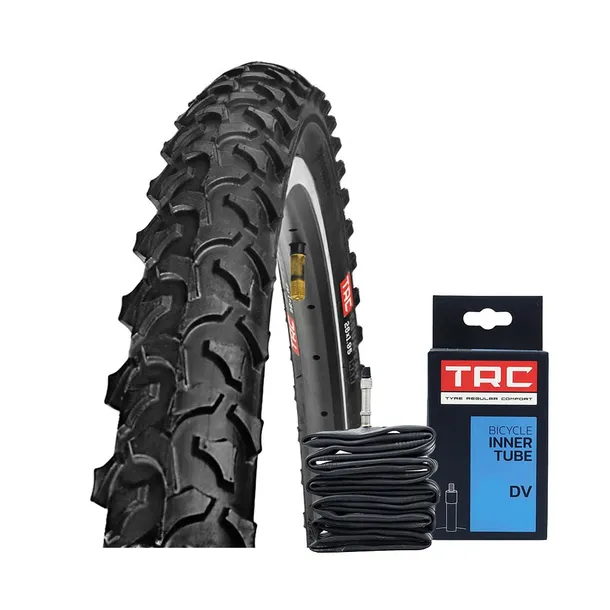 Opona rowerowa 24 TRC MOCNA 24x1.95 54-507 + dętka do roweru DV40 ZESTAW