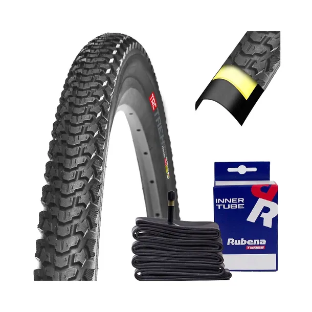 Opona rowerowa 28 TRC WKŁADKA ANTYPRZEBICIOWA 700x38C 40-622 i dętka ZESTAW
