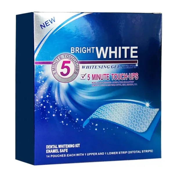Paski wybielające BRIGHT WHITE 14SZT (7 saszetek) + żel do wybielania