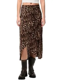 pieces-spodnica-midi-w-panterke-z-wysokim-stanem-xl-xqa