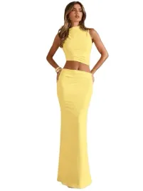shein-komplet-damski-zolty-gladki-top-i-spodnica-maxi-40-42-1ha