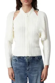 trendyol-ecru-komplet-damski-top-i-narzutka-z-rekawem-bufiastym-38-5ea