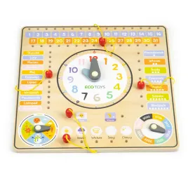 drewniana-tablica-manipulacyjna-kalendarz-zegar-ecotoys