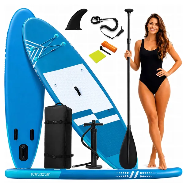 DESKA SUP POMPOWANA 320 CM PADDLE BOARD Z AKCESORIAMI WIOSŁO POMPKA PLECAK