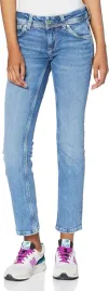 pepe-jeans-jeansy-rurki-sredni-stan-niebieskie-bawelna-30-32-xta