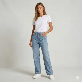 guess-jeansy-z-wysokim-stanem-i-logowanym-wzorem-niebieskie-26-28-gga