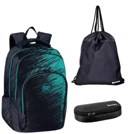 zestaw-plecak-szkolny-wielokomorowy-czarny-zielony-coolpack-3-elementow