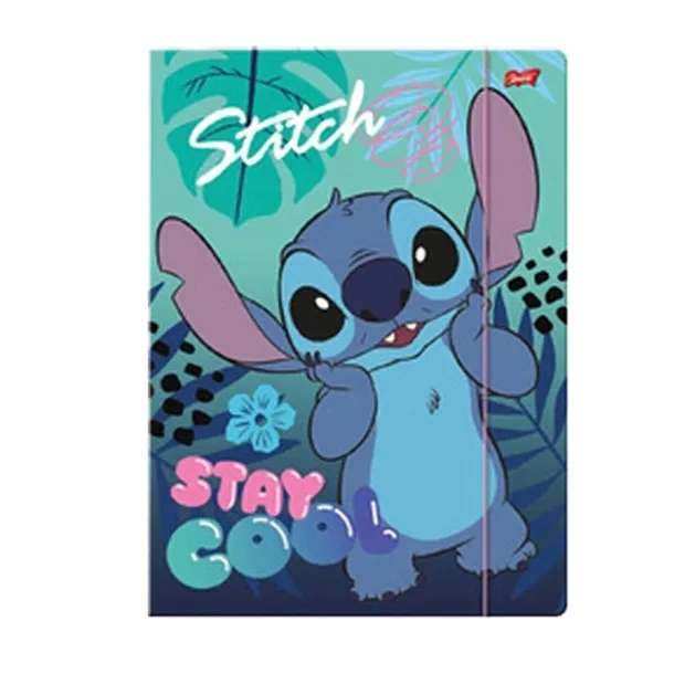 TECZKA Z GUMKĄ A4 STITCH STAY COOL