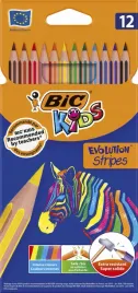 kredki-olowkowe-bic-kids-12-kolorow-eco-evolution-stripes