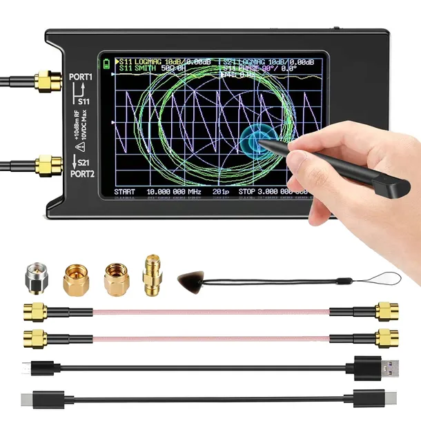 NanoVNA-H4 Analizator Anten Sieciowych 10kHz-1.5GHz VNA WIDMA