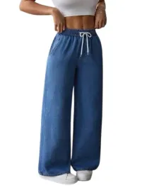 shein-niebieskie-spodnie-casual-na-gumce-z-sznurowaniem-proste-m-1kc