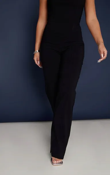 prettylittlething-spodnie-czarne-proste-38-ejn-fason-proste