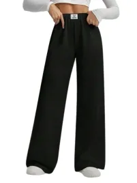 shein-damskie-czarne-proste-spodnie-dresowe-klasyczne-xl-1jc
