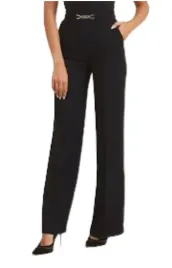 guess-czarne-spodnie-eleganckie-proste-zaszewki-40-2cc