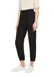 comma-czarne-spodnie-casual-z-wiazanym-paskiem-i-zamkiem-38-6fa
