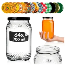 64x-sloik-do-miodu-ze-wzorem-sloiki-900-ml-na-miod-dzemy-zakretki-gratis