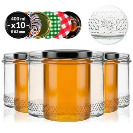 10x-sloiki-400-ml-zakretki-82-mm-sloik-ozdobny-na-miod-z-zakretkami