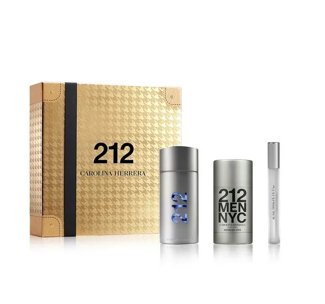 Carolina Herrera 212 MEN NYC EDT 100ml + Dezodorant 75ml + EDT 10ml