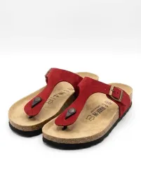 bayton-czerwone-klapki-z-paskiem-i-klamra-casual-skora-36-3ea