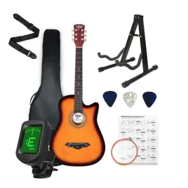 gitara-akustyczna-klasyczna-4-4-pelen-zestaw-stojak-kostki-stroik-pasek
