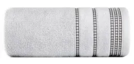 recznik-70x140-srebrny-z-ozdobna-welurowa-bordiura-w-pasy-frotte-500-g-m2