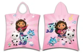 poncho-dla-dzieci-50x115-koci-domek-gabi-rozowe-gabbys-dollhouse