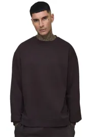 boohooman-meska-bluza-bez-nadruku-czarna-dlugi-rekaw-okragly-dekolt-m-z3a