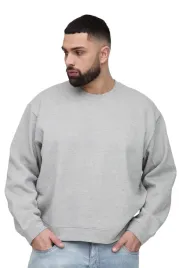 boohooman-bluza-meska-szara-melanz-bez-kaptura-dlugi-rekaw-plus-size-z3a