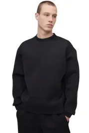 boohooman-czarna-bluza-meska-z-okraglym-dekoltem-i-dlugim-rekawem-z3a