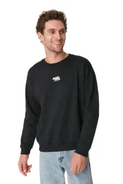 trendyol-man-bluza-meska-czarna-z-nadrukiem-na-przodzie-dlugi-rekaw-m-5da