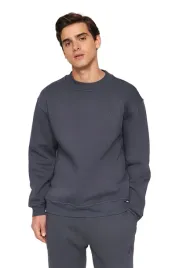 trendyol-man-meska-bluza-z-okraglym-dekoltem-melanz-ciemnoszara-s-5da