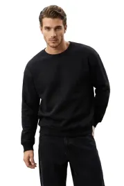 trendyol-czarna-meska-bluza-z-bawelny-z-okraglym-dekoltem-m-5-a