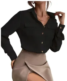shein-koszula-damska-czarna-na-guziki-gladka-40-42-1hb