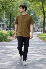 lacoste-klasyczny-t-shirt-meski-brazowy-gladki-krotki-rekaw-xl-i4a