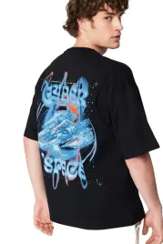 trendyol-man-czarny-t-shirt-meski-z-nadrukiem-na-plecach-m-5da