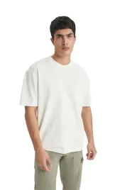 defacto-meski-t-shirt-z-okraglym-dekoltem-bialy-bez-nadruku-xs-5da