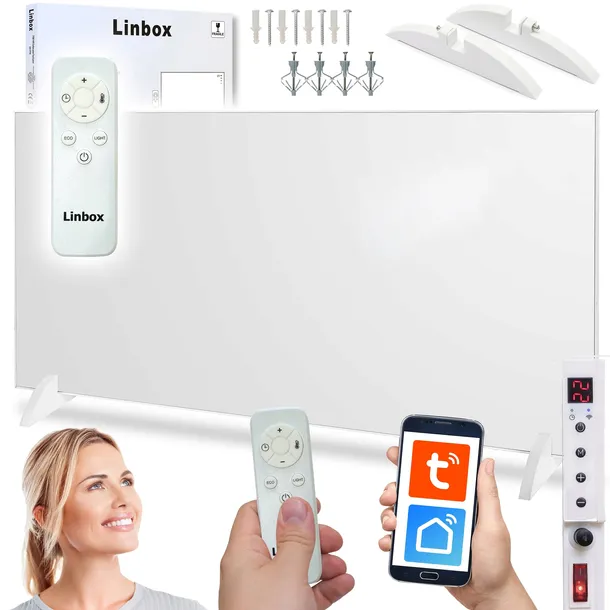 GRZEJNIK NA PODCZERWIEŃ PROMIENNIK 770W PILOT STEROWANIE WiFi XL MOCNY